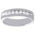 thumbnail image 2 of 14K White Gold Channel Set Diamond Wedding Band 7 Stone Engagement Ring 1/2 Ct., 2 of 5