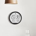 thumbnail image 3 of JINGT Thermohygrometer Indoor Home Electronic Alarm Clock Alarm Clock Digital Alarm Clock Built In Button Battery Clock Temperature black, 3 of 5