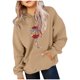 thumbnail image 2 of Cowsor Cute Hoodie for Teen Girls Trendy Bow Print Preppy Hooded Sweatshirts Kids Pullover Long Sleeve School Outfits, 2 of 6