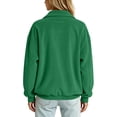 thumbnail image 7 of Women's Corduroy Jackets Zip-Up Stand Collar Long Sleeve Coat Fall Casual Oversized Going Out Outerwear Tops With Pockets, 7 of 7