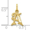 thumbnail image 3 of 10k Yellow Gold Dainty Letter A Initial Name Monogram Necklace Charm Pendant, 3 of 7