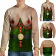 thumbnail image 5 of Sweater Camiseta Para Mujer Hombre 3D Impresión Digital Cuello Redondo Pulóver Sudaderas Para Regalo De Navidad Fiesta De Vacaciones Kearding HA045280-03, 5 of 5