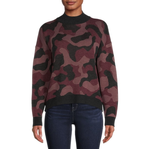 Camo Mock Neck Sweatshirt main image 0
