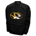 thumbnail image 2 of Men's Franchise Club Black Missouri Tigers Windshell Big Logo V-Neck Pullover Jacket, 2 of 3