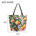 thumbnail image 5 of FORMRS Womens Canvas Tote Bag with Zipper Inner Pocket Shoulder Handbag, Vibrant Oranges, 5 of 7