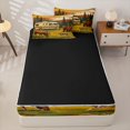 thumbnail image 3 of catabedysis Rustic Cabin Camper Zipper Full Size Comforter Sets with Fitted Sheet and 2 Pillowcases,Country Farmhouse Lodge Zipper Bedding Set For Boys,Multicolor,Black Reversible,4-Piece, 3 of 7