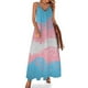 thumbnail image 1 of Vestido de noche elegante sin mangas con fondo de bandera del orgullo transgénero en espiral y ondulada para mujer, 1 of 7