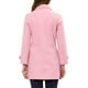 thumbnail image 3 of Abrigo de invierno para mujer con cuello Peter Pan, trench y abrigo tipo guisante XS rosa, 3 of 7