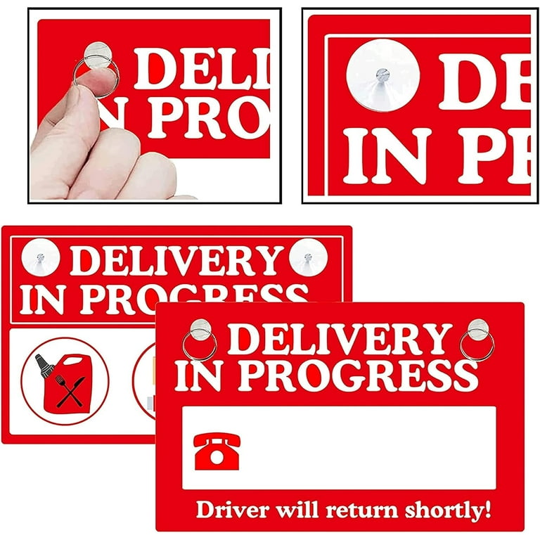 Delivery in Progress Sign For Delivery Driver Temporary Parking