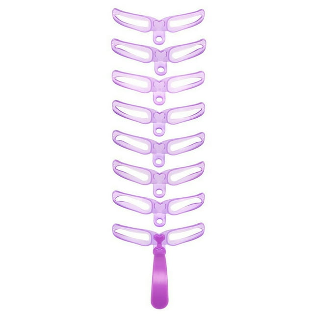 Vogacara 8 unidades/juego de plantillas para forma a las cejas, reutilizables, lavables, plantillas portátiles, maquillaje, cosméticos plantillas de cejas