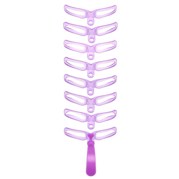 Vogacara 8 unidades/juego de plantillas para forma a las cejas, reutilizables, lavables, plantillas portátiles, maquillaje, cosméticos plantillas de cejas