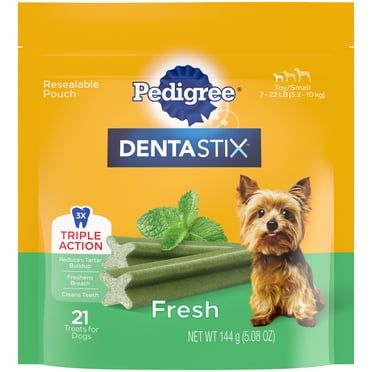 Pedigree Dentastix Dental Care Treats Toy & Small Breed Fresh Flavor, 5.08 Oz. Pack