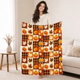 thumbnail image 4 of Halloween Throw Blanket 39.4"x27.6" - Soft Flannel Ghost Pumpkin Blanket, Comfy Plush Blankets for Couch, Sofa, Bed, Fall Winter Decor, for Adults, 4 of 7