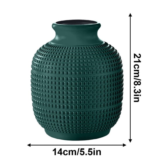 FEOLGEHLY Plastic Flower Vases for Centerpieces, Home Indoor Desk Decor, Modern Style Vase for Wedding Housewarming Gift, Garden Living room Front Porch Patio Yard Or Deck Decor, Blue