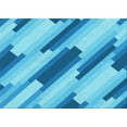 thumbnail image 1 of Ahgly Company Machine Washable Indoor Rectangle Transitional Neon Blue Area Rugs, 8' x 10', 1 of 7