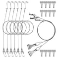 thumbnail image 1 of Raindrops 8Sets Picture Rail Hanging System with Metal Hooks and Wire Easy Install for Exhibition, 1 of 7
