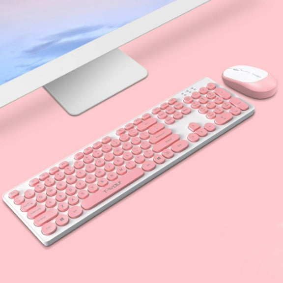 GJX Wireless Keyboard and Mouse,Universal Device Support Keys Keyboard and Mouse Wireless,Stable Wireless Connection Keyboard and Mouse