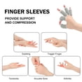 thumbnail image 2 of 10pcs Finger Protectors Splints, Compression Finger Sleeves Thumb Br for Trigger Finger, Elastic Covers for Basketball, Breathable Finger Supporter 2.4" x 1" gray Large, 2 of 5
