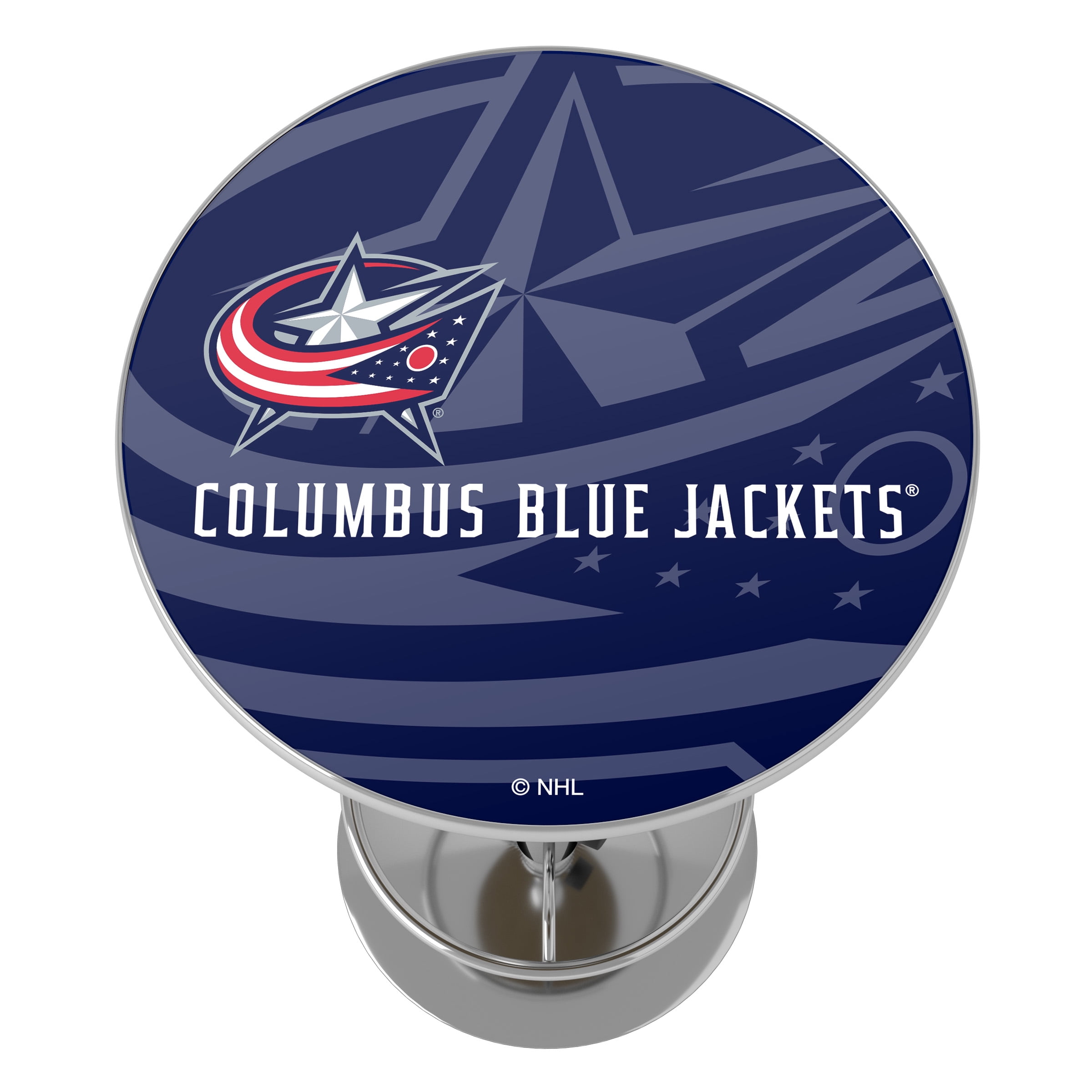 Columbus Blue Jackets Watermark Bar Table with Adjustable Footrest and Acrylic Top