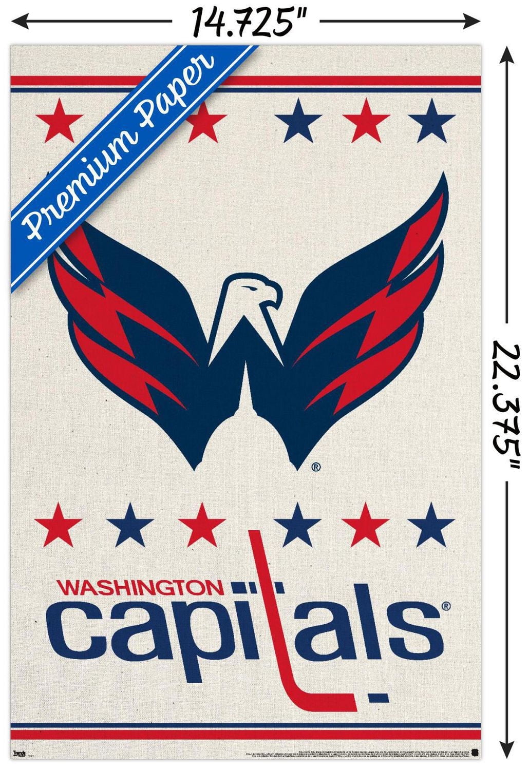 NHL Washington Capitals - Logo 14 Wall Poster, 22.375" x 34"