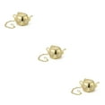 thumbnail image 2 of Transemion Stainless Steel Tea Strainer Chain Hook Reusable Washable Teabag Infuser Kitchen Teahouse Filter Teaware Accessories Golden 3Set, 2 of 6