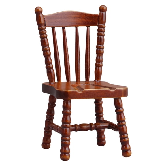 Misright Classical Mini Chair For Dollhouses Dolls 1/12 Scale Small Furniture