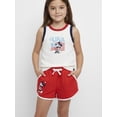 thumbnail image 2 of Disney Minnie Mouse Girls Americana Fleece Shorts, Sizes 4-18, 2 of 9