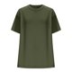 thumbnail image 4 of Camisas de Manga Corta para las Mujeres Casual Cuello Redondo Sólido, Mezcla de Algodón Moda de Verano Blusa Superior, 4 of 9