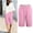 Pink, variant on DuoJiaJ Womens Shorts, Drawstring Elastic Waist Summer Casual Trousers Black XXXXL