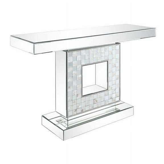 ACME Nasa Console Table, Mirrored & Mother of Pearl