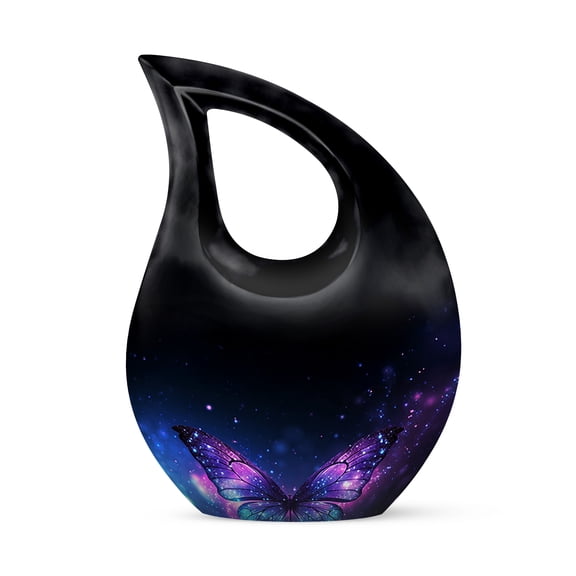 MUKTIVE Butterfly Cremation Urn for Ashes for Men & Women Remains - Memorial Urns for Human Ashes Adult Male & Female for Funeral - Large 10 inch Urns with Capacity of 180 Cubic inches.