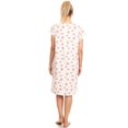 thumbnail image 4 of Lati Fashion Women Nightgowns Short Sleeve Female Nightgowns & Sleepshirts Pink Size X-Large, 4 of 4