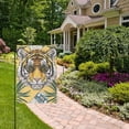 thumbnail image 5 of Tiger Pineapples Leaves Skateboard Garden Flag Double Sided Outdoor Banners for Courtyard Outdoor Lawn Farmhouse Holiday Decorations, 5 of 5