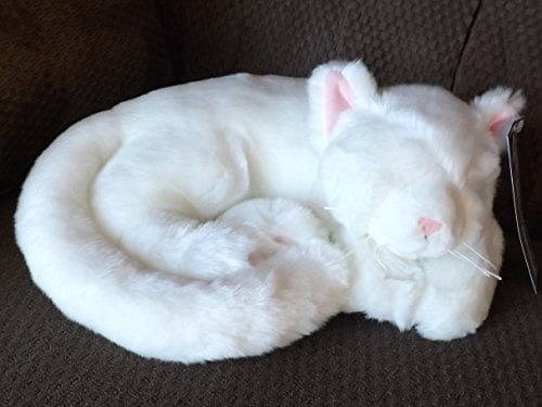 white stuffed animal cat