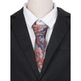 thumbnail image 4 of CORBATA CLÁSICA PARA HOMBRE DÍA DEL PADRE AUTO-ATADA CON PATRÓN DE FLORES, CORBATA FORMAL DE BODA ELEGANTE EN AZUL MARINO, TALLA ÚNICA, 4 of 4