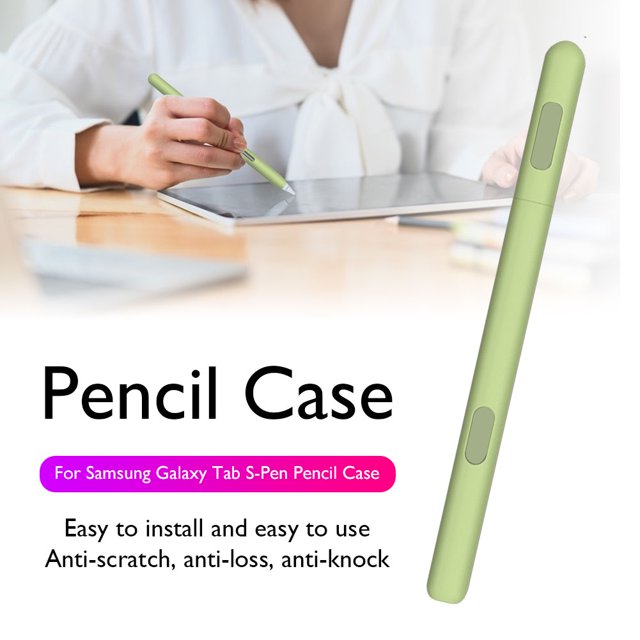 Para Samsung Galaxy Tab S-Pen Cover Cute Silicone Stylus Case (para S6 Green)