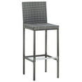 thumbnail image 6 of vidaXL Patio Bar Set 7 Piece Outdoor Bar Table and Chairs Poly Rattan Black, 6 of 15