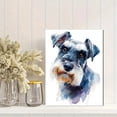 thumbnail image 2 of Miniature Schnauzer Watercolor Canvas Print Wall Art, Cute Pet Decor for Living Room Bedroom Hallway Office, 2 of 8