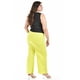 thumbnail image 4 of Pantalon pierna ancha Roman Fashion /Tallas Extras, 7045 (Lima) verde lima 36, 4 of 7