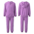 thumbnail image 6 of MSemis Kids Boys 2 Piece Tracksuit Jogger Sets Full Zip Hoodies Outfits Purple 70, 6 of 6