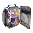 thumbnail image 4 of Square Lunch Bag 10.5*3.5*9.5 Inches Cooler Bag Lunch Bag Insulation Portable Durable Fashion Blue Floral, 4 of 6