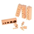 thumbnail image 1 of Wooden Mini Cylinder Block Materials, Easy To Grasp Cylinder Socket Safe Brain Exercise  for Early Childhood Development for Toddlers Ohye Home Cylinder Socket, 1 of 7