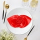thumbnail image 1 of Xiao Hua 4 servilletas cuadradas de satén para cena, 43 x 43 cm, suaves y sedosas, para restaurantes, bodas, banquetes y fiestas, color rojo., 1 of 4