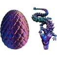 thumbnail image 2 of Surprise Egg Articulated Dragon Crystal Dragon Fidget Toy for Autism ADHD 3D Printed Gift Silk Purple Blue Green Teen 16, 2 of 4
