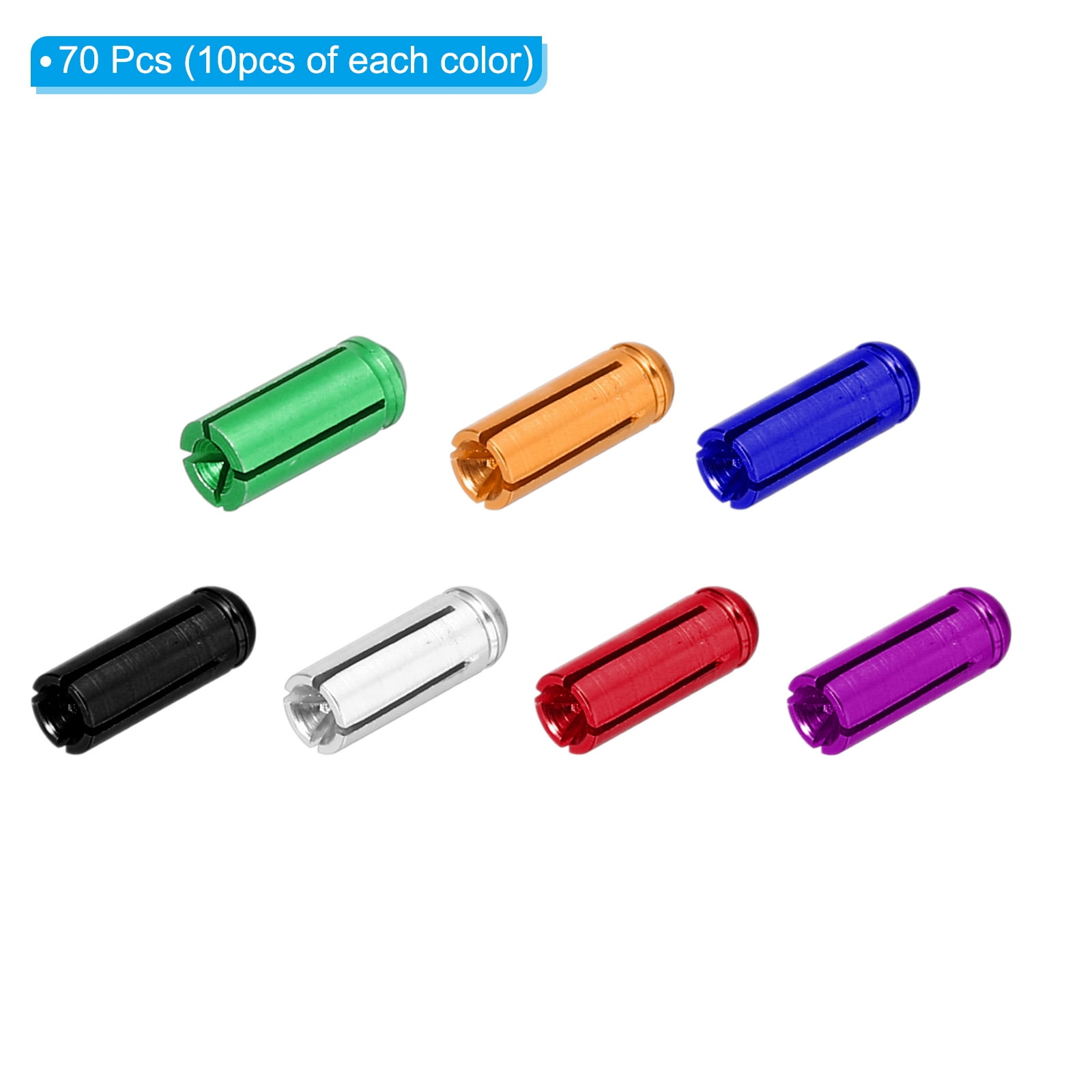 Uxcell Aluminum Dart Flight Wing Savers Protectors Dart Accessories, 7 Colors 70 Pack