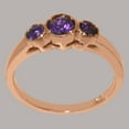 thumbnail image 3 of LBG British Made 10k Rose Gold Natural Amethyst Womens Anniversary Ring - 33 size options - Size 10, 3 of 6