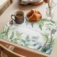 thumbnail image 3 of Summer Eucalyptus Placemats Set of 2, Leaf Plant Retro Linen Background Non-Slip Place Mats Washable Table Mats for Kitchen Dining Table Decorations Indoor/Outdoor, 3 of 9