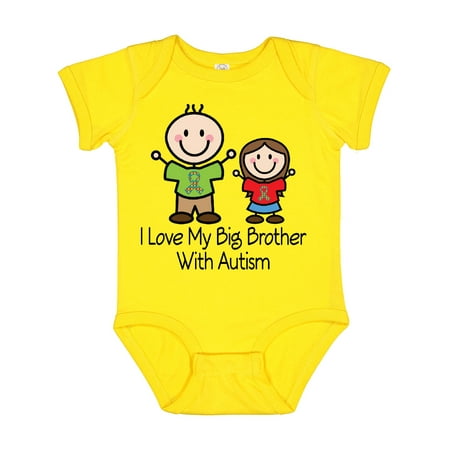 

Inktastic I Love My Brother with Autism Gift Baby Girl Bodysuit