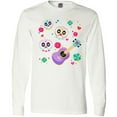 thumbnail image 3 of Inktastic Day of the Dead Owl Sugar Skulls and Guitar Long Sleeve T-Shirt, 3 of 5