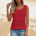 thumbnail image 4 of Womens Crochet Tank Tops 2026 Summer Spring Boho Sleeveless Cute Knit Sweater Vest Trendy Beach Vacation Clothes Summer Tops for Women, 4 of 8